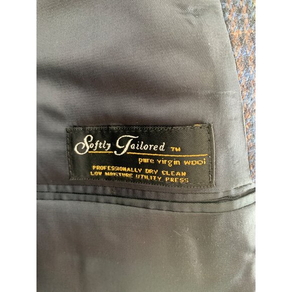 Hart Schaffner Marx for Nordstrom Mens Plaid Wool Blazer 44XL VTG EUC 7024 - Picture 8 of 15